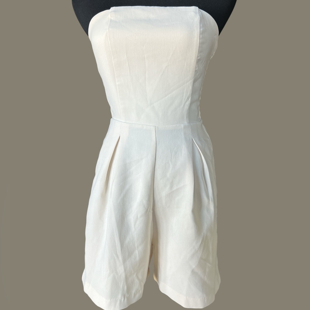Song of Style Cream Strapless Jumpsuit